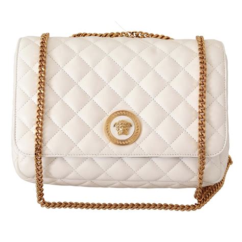 versace shoulder bag white iconic|Versace shoulder bag women's.